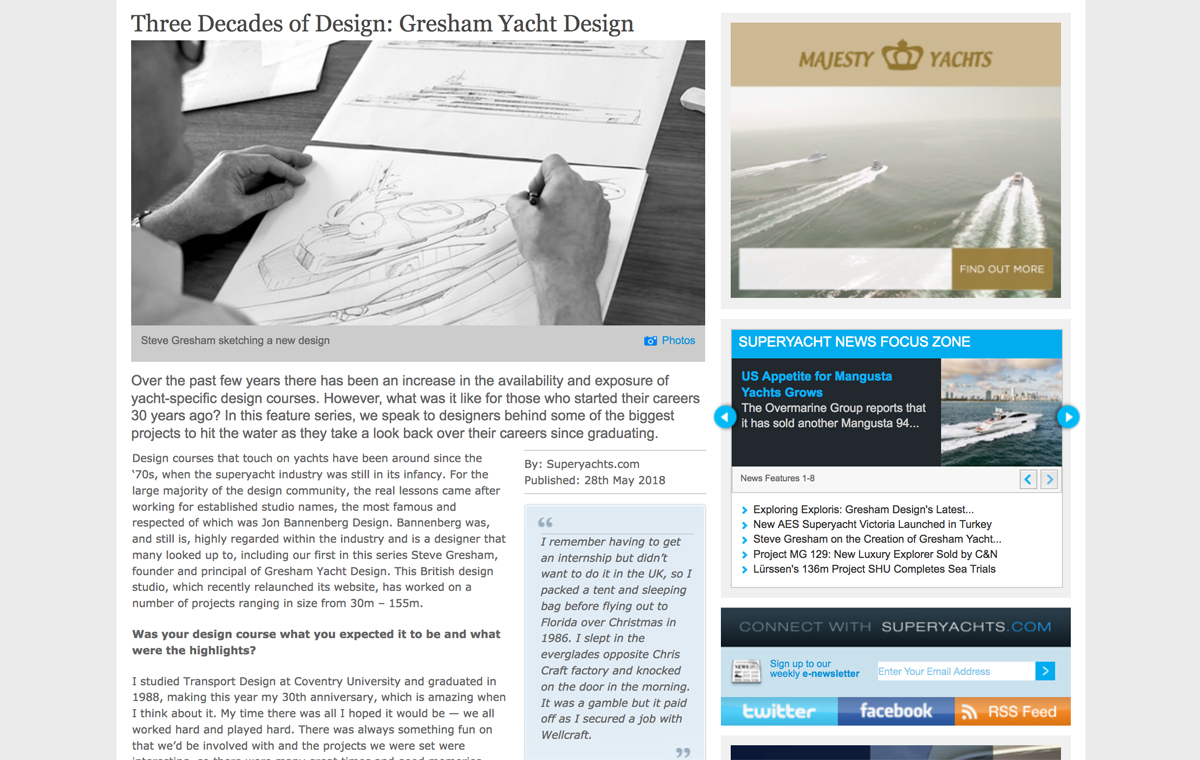 Gresham Superyachts.com story - main story